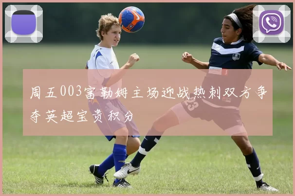 周五003富勒姆主场迎战热刺双方争夺英超宝贵积分